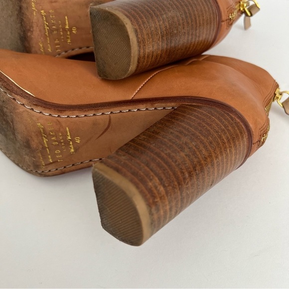 Ted Baker Vaully Tan Leather Bootie size 40 (8.5) - Picture 11 of 11